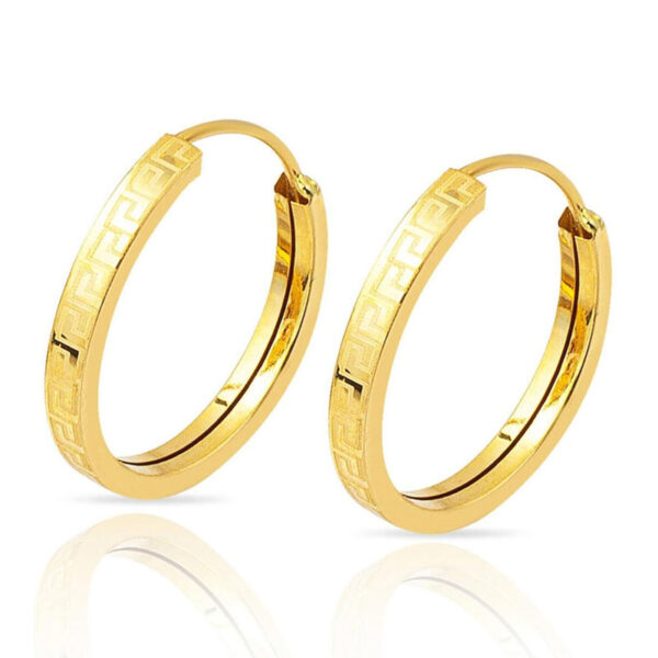 Versage 14 Ayar Altın Küpe 3 cm. Çaplı