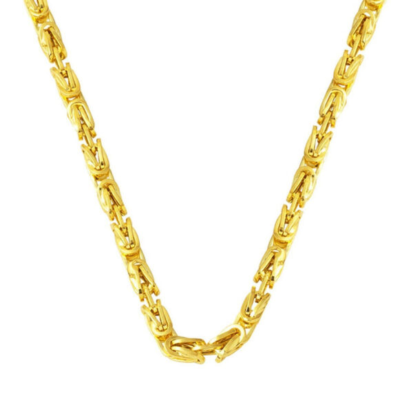 14 Ayar Altın 3 mm. Kral 50 cm Zincir Kolye