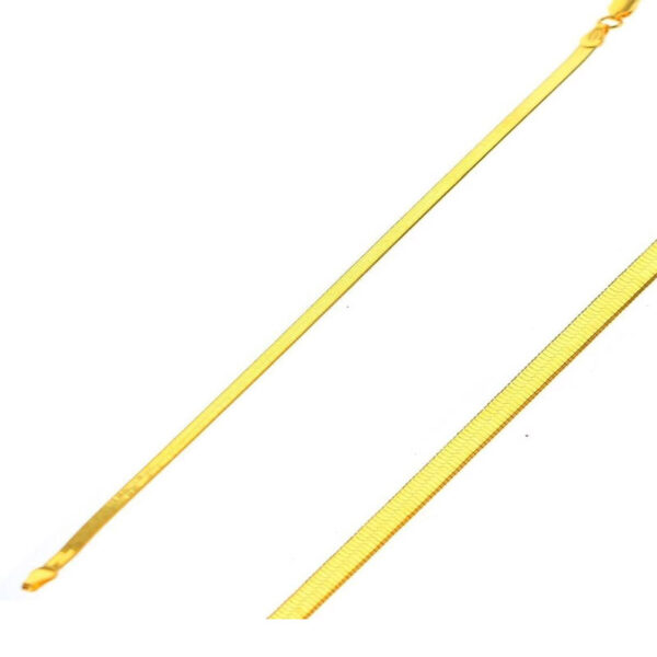 3 mm Enli 14 Ayar Altın Ezme Bileklik