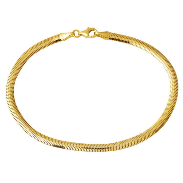 Balıksırtı İtalyan 14 Ayar Altın Bileklik 3 mm. Enli